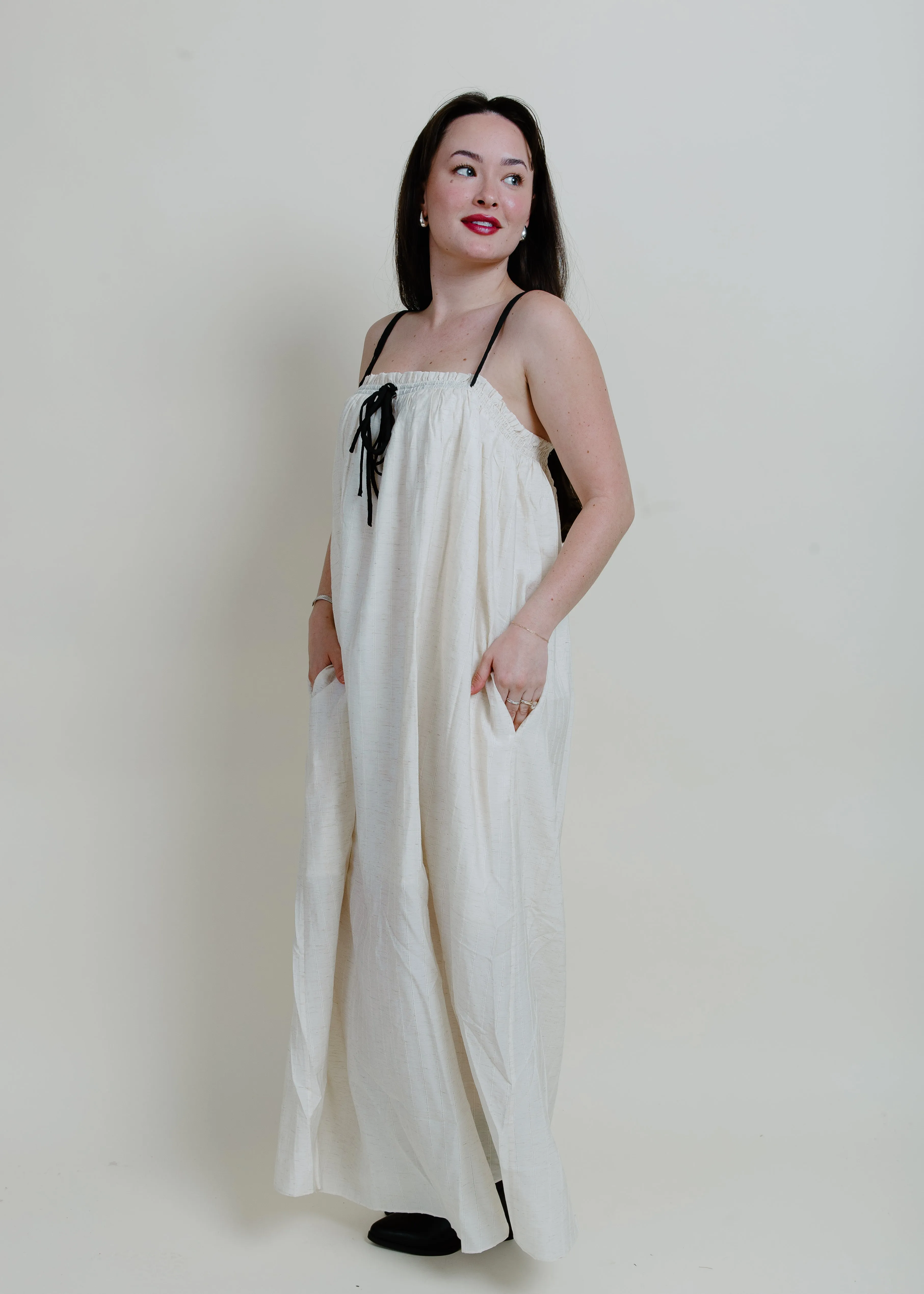 Elegant State Of Mind Maxi Dress - Oatmeal