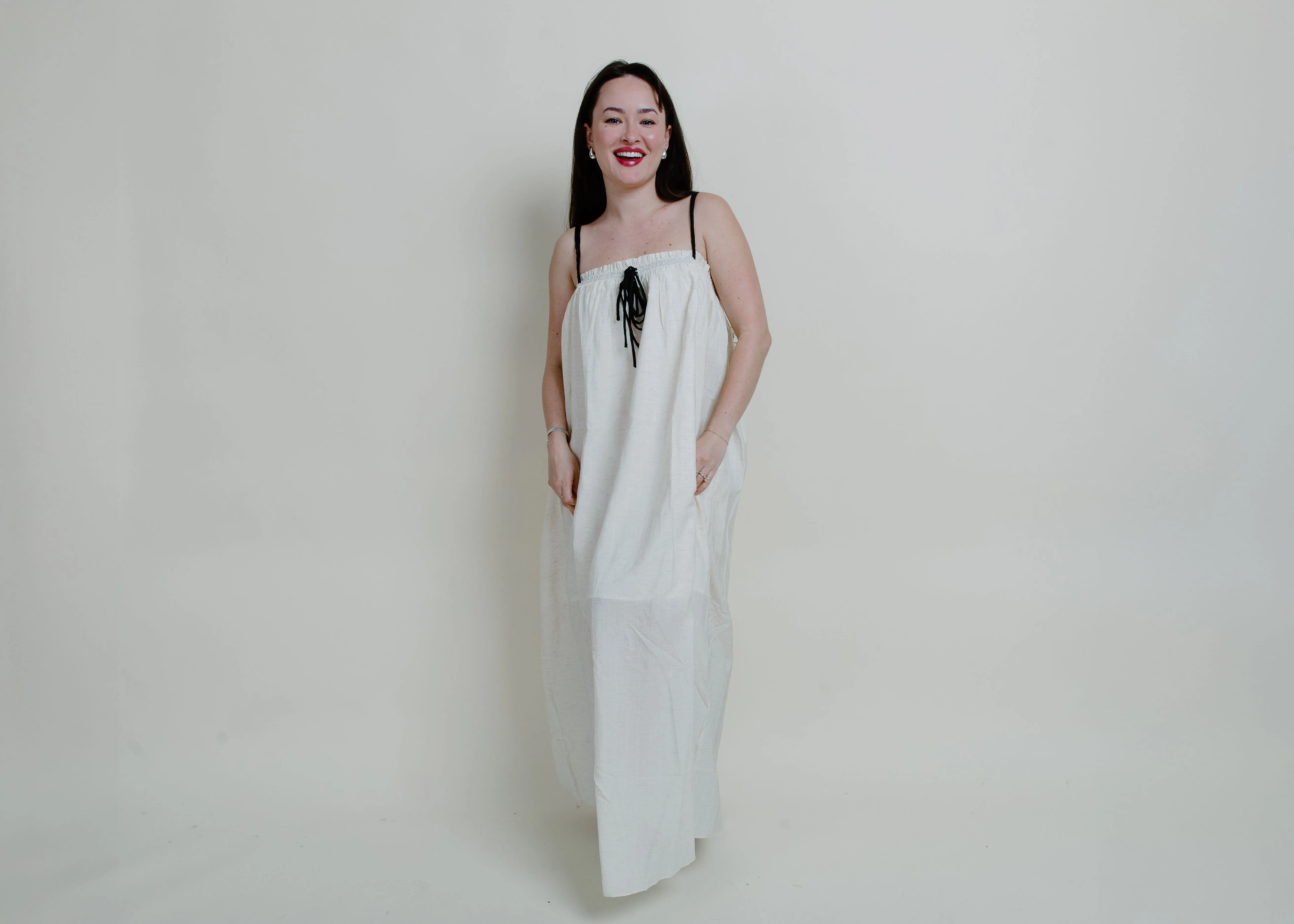 Elegant State Of Mind Maxi Dress - Oatmeal