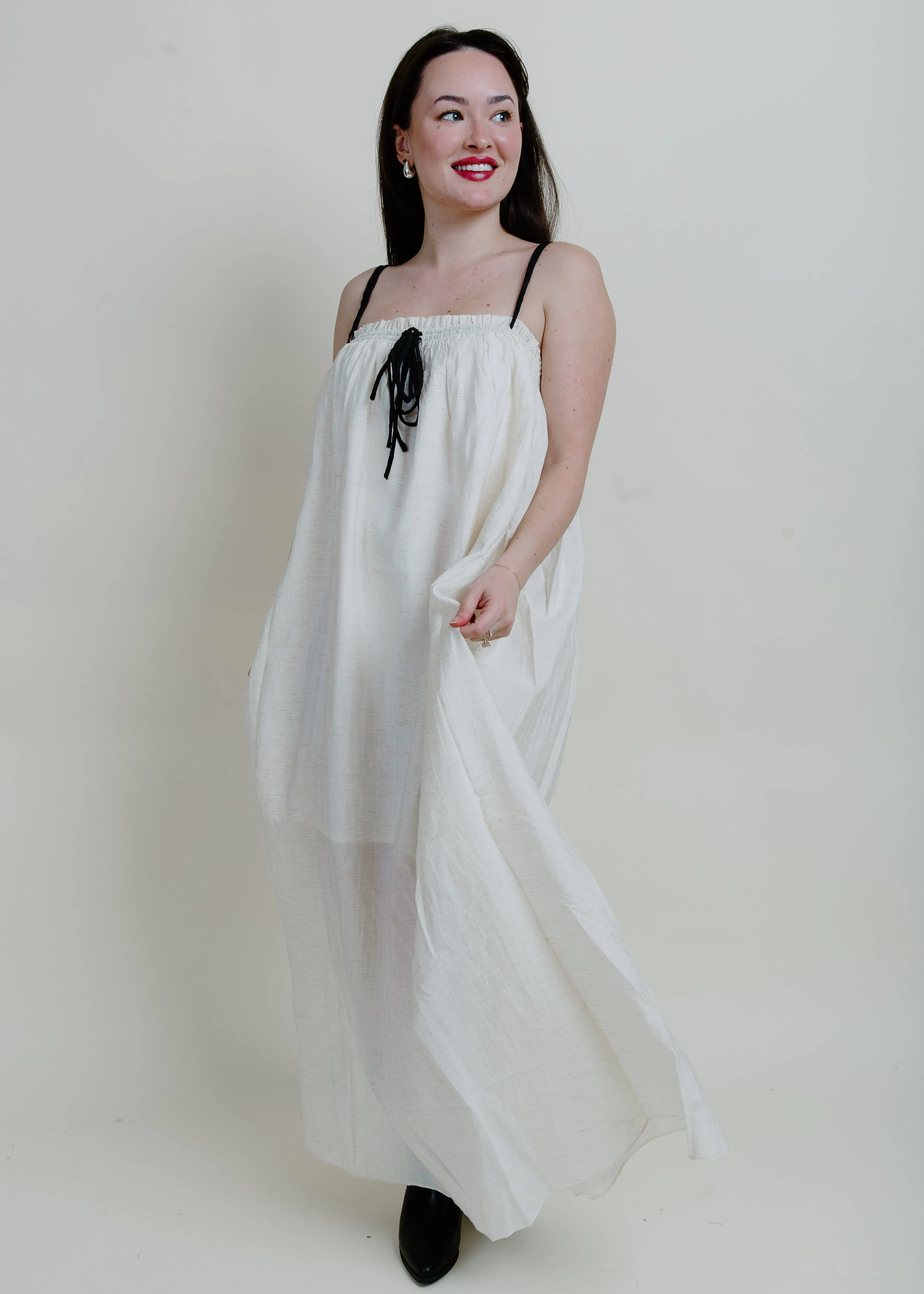 Elegant State Of Mind Maxi Dress - Oatmeal
