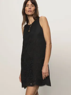 EMBROIDERED BLOOMS DRESS