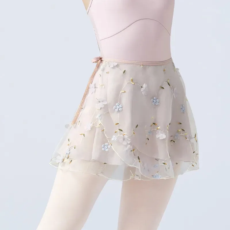 Embroidered Wrap Ballet Skirt