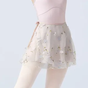 Embroidered Wrap Ballet Skirt