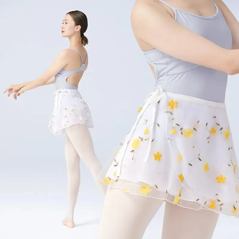 Embroidered Wrap Ballet Skirt