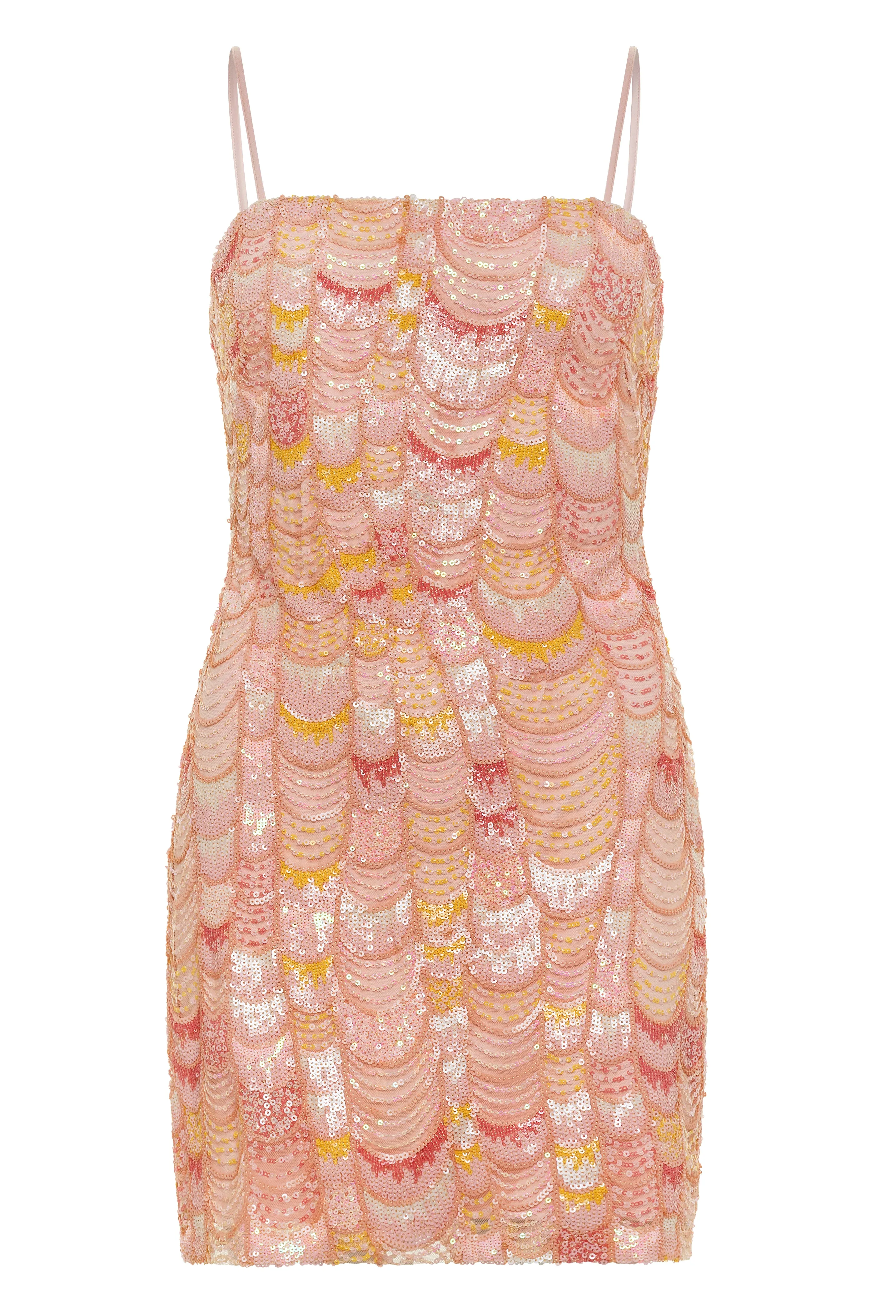 Emmy Pink Mermaid Mini Dress