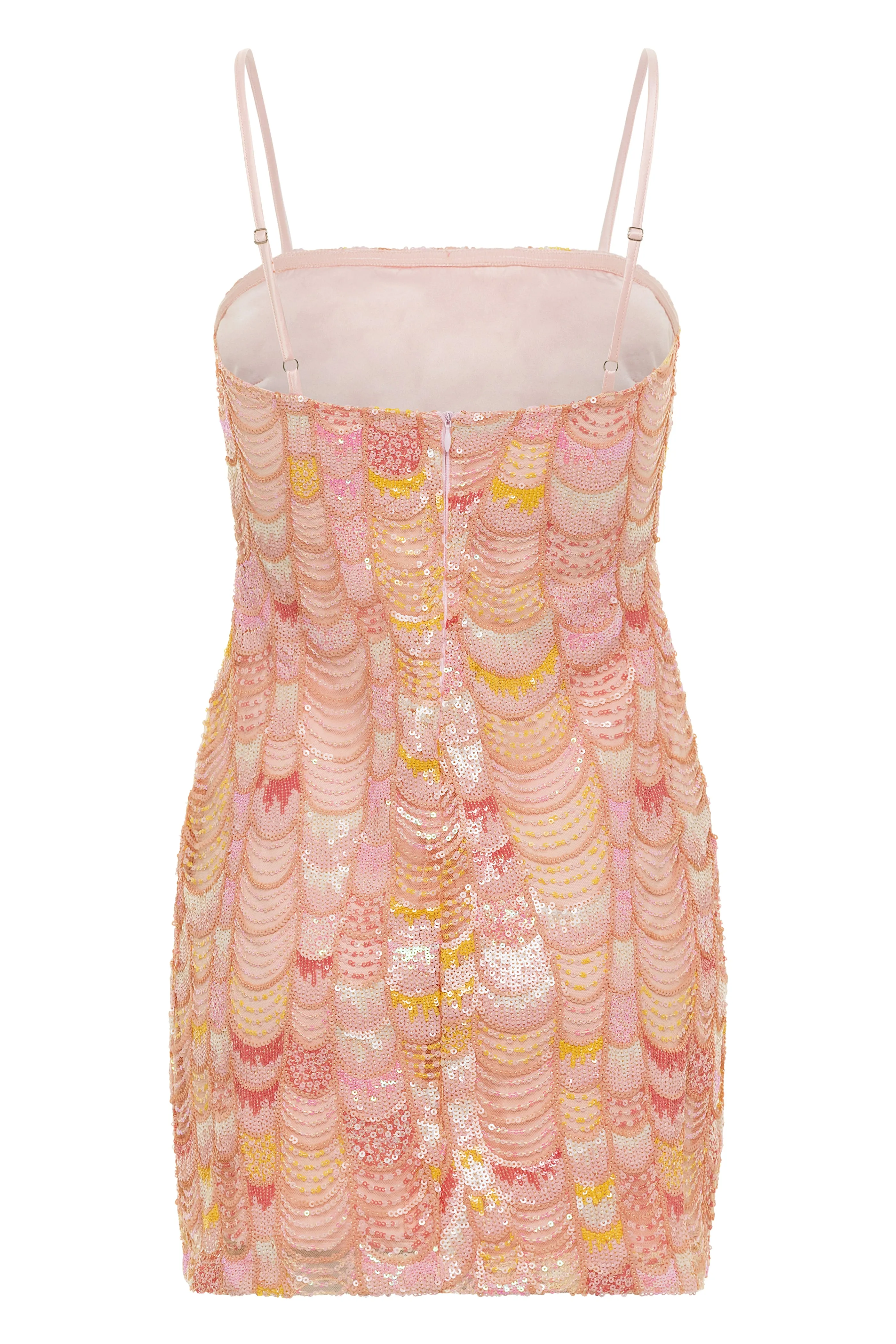 Emmy Pink Mermaid Mini Dress