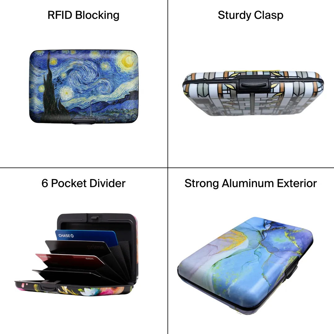 Enameled Wave Armored Wallet