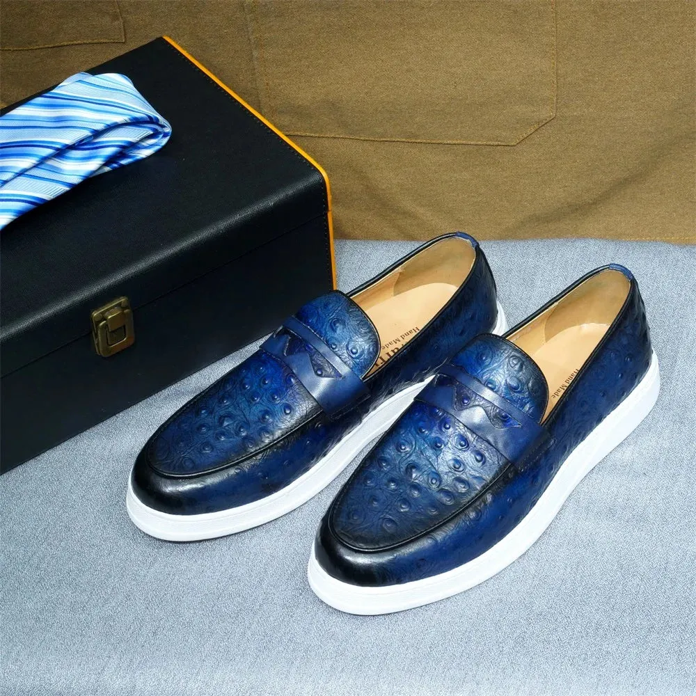 Fashion Classy Men's Penny Loafers Genuine Leather Mocassin Footwear Male Slip-On Comfortable Travel Street Casual Shoes for Men