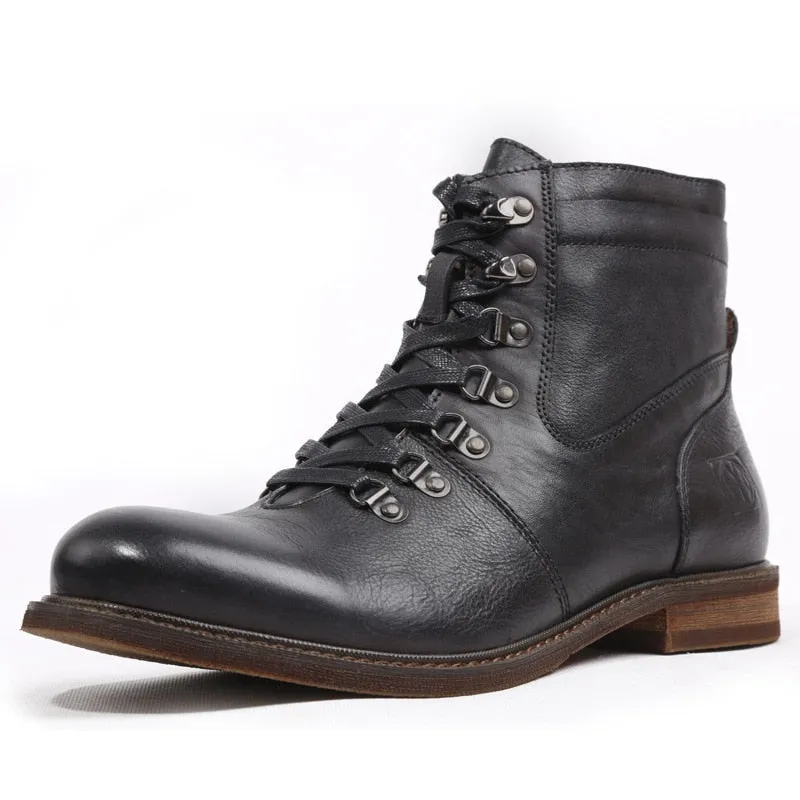 Fashion New Vintage Charm Mens Boots Genuine Leather Handmade  Boot