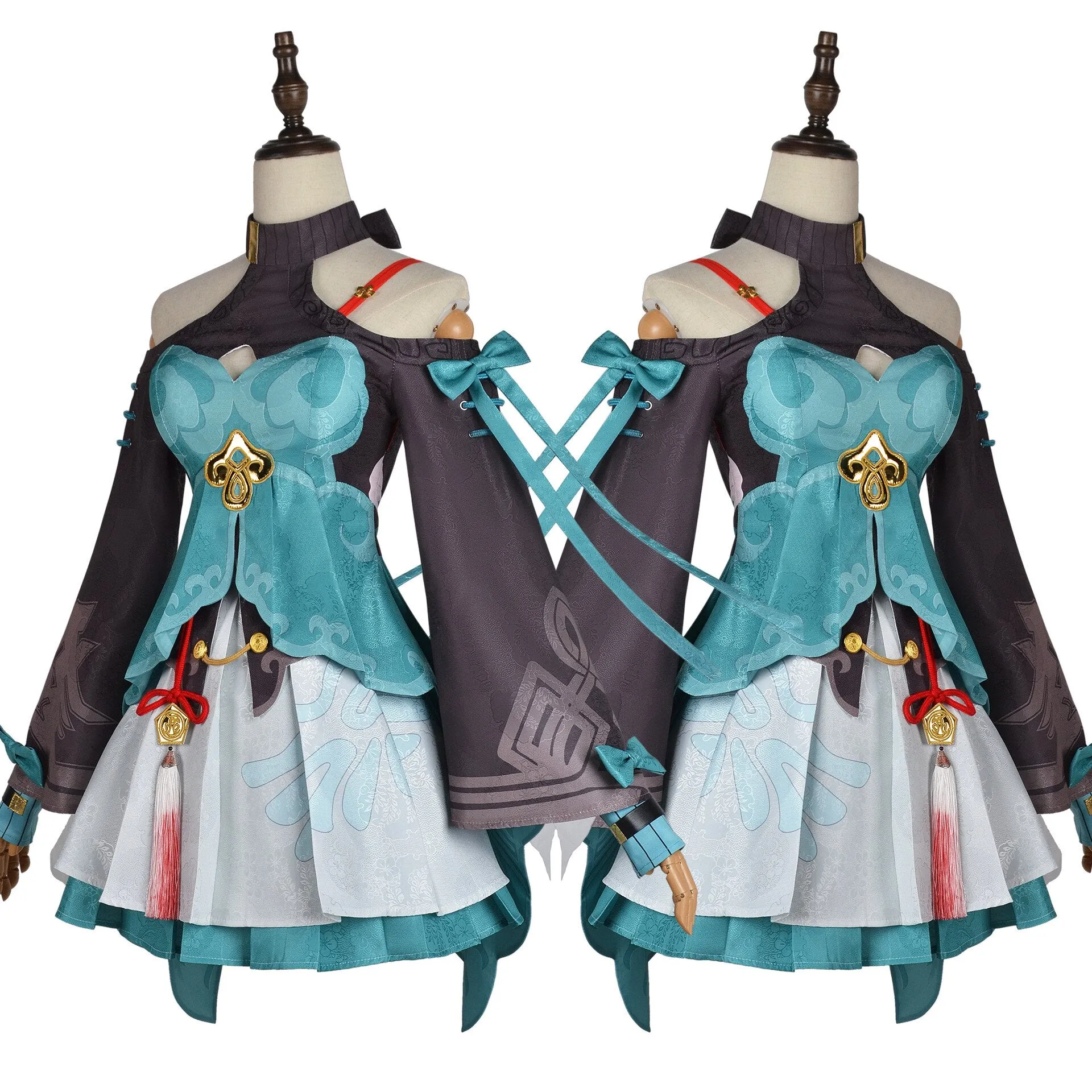Game Honkai Star Rail Qingque Dress Boots Wig Star Rail Cosplay Female Sexy Uniform Outfit Women Halloween Party Cosplay Costume