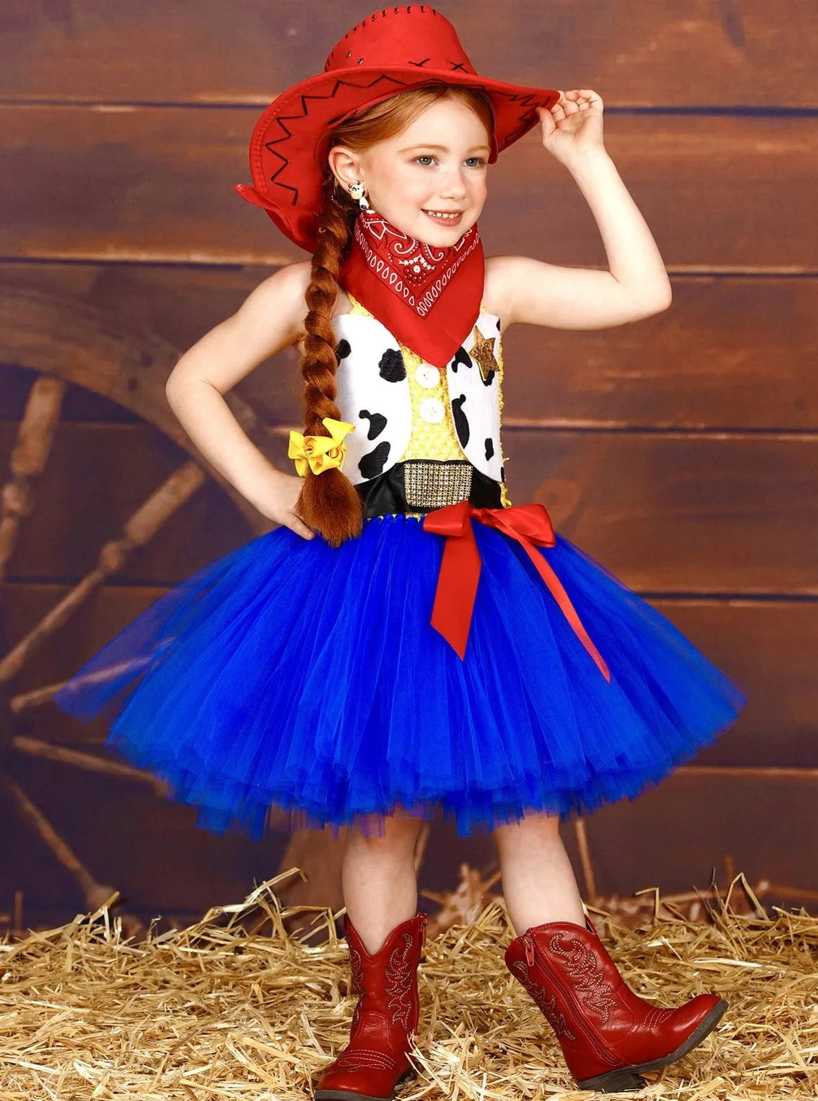 Girls Toy Story Jessie Inspired Costume Dress Set