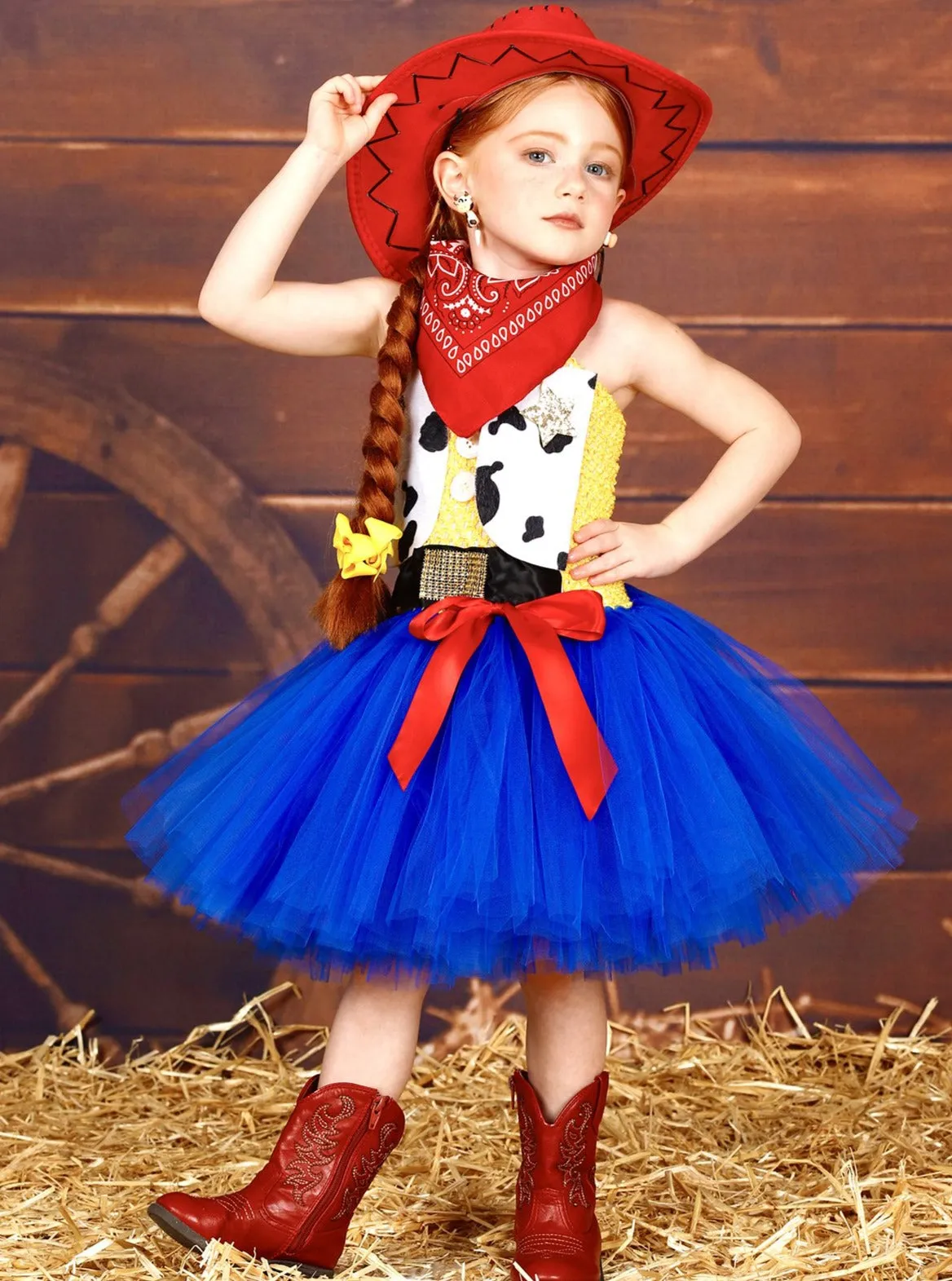 Girls Toy Story Jessie Inspired Costume Dress Set
