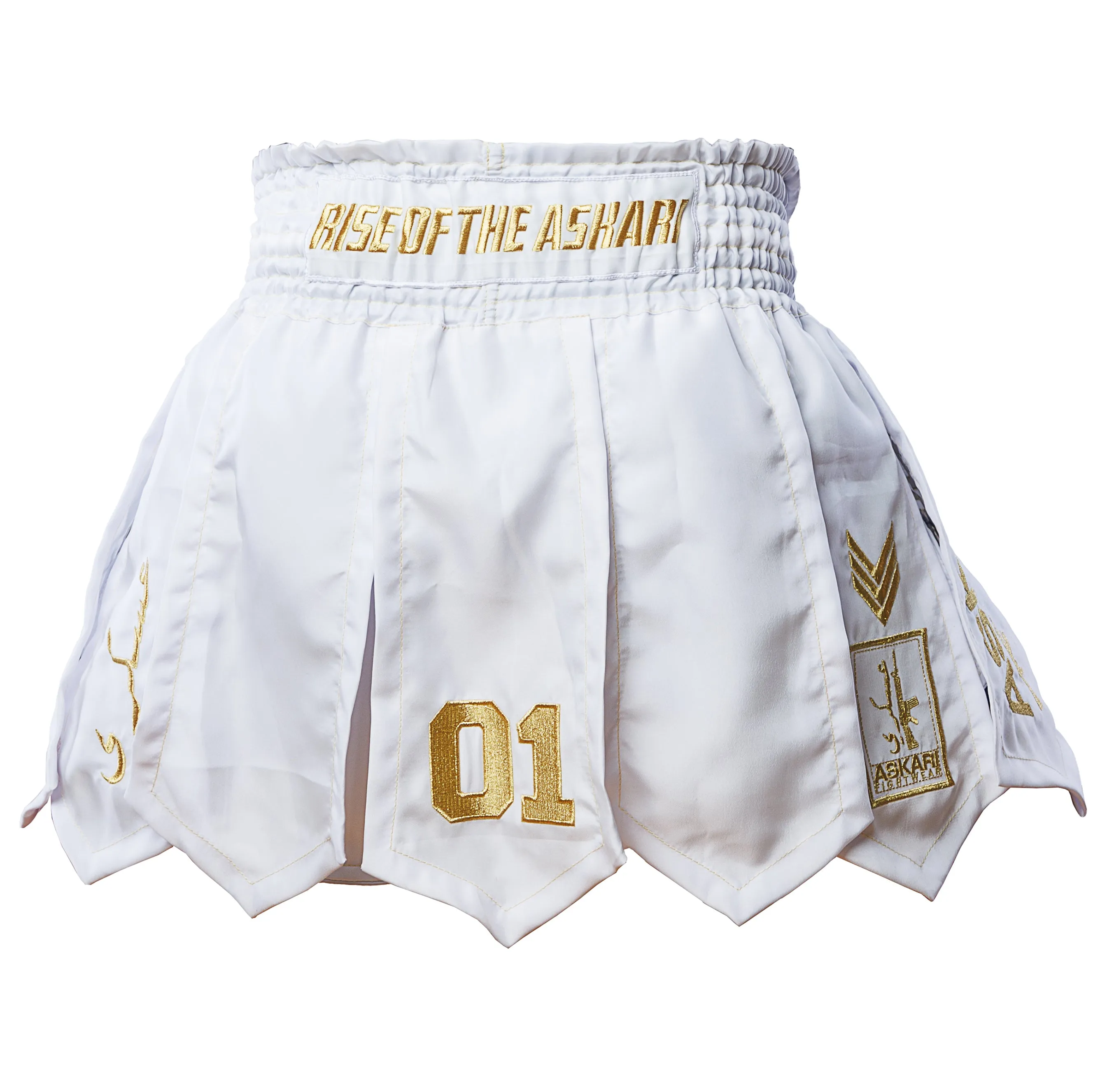 GLADIATOR SHORTS [WHITE/GOLD]