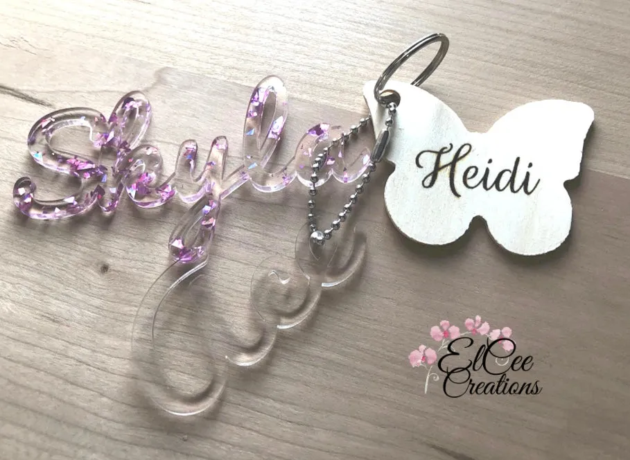 Glitter Acrylic Word Cutouts 2” - 6”