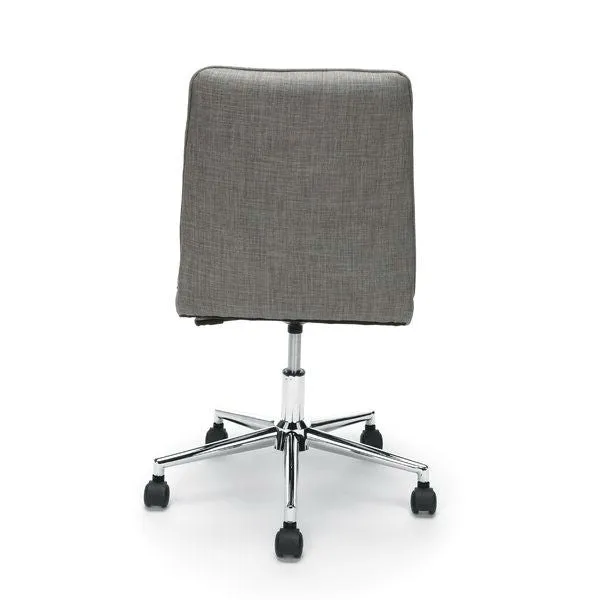 Gray Upholstered Lumbar Support Heavy Duty Conference Chair