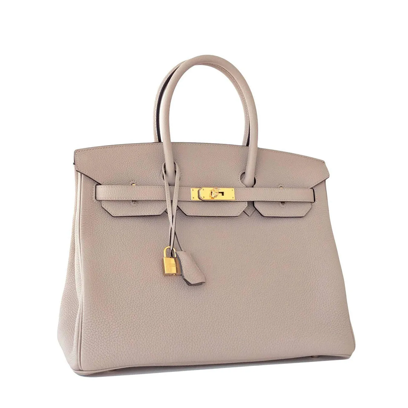 Hermes Gris Tourterelle 35cm Dove Grey Togo Birkin Gold Bag Chic