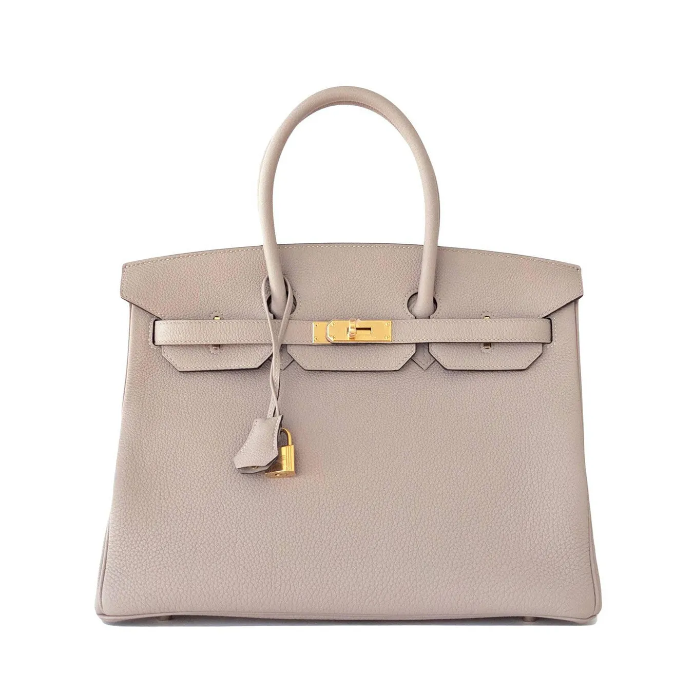 Hermes Gris Tourterelle 35cm Dove Grey Togo Birkin Gold Bag Chic