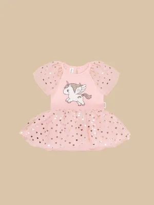 Hux - Glitter Unicron Ballet Onesie - Rosebud
