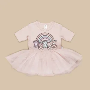 Hux - Rainbow Bears Ballet Onesie - Rose