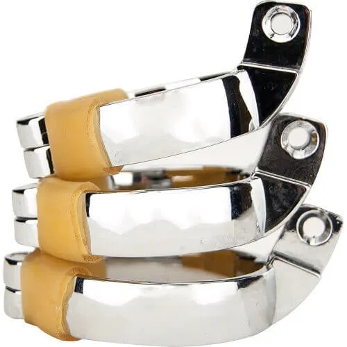 Impound Gladiator Male Chastity Device with 3 Base Rings & Padlock