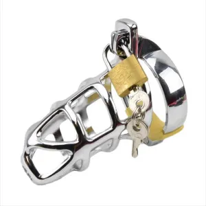 Impound Gladiator Male Chastity Device with 3 Base Rings & Padlock