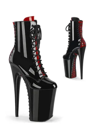 INFINITY-1020FH Black Patent Ankle Boot