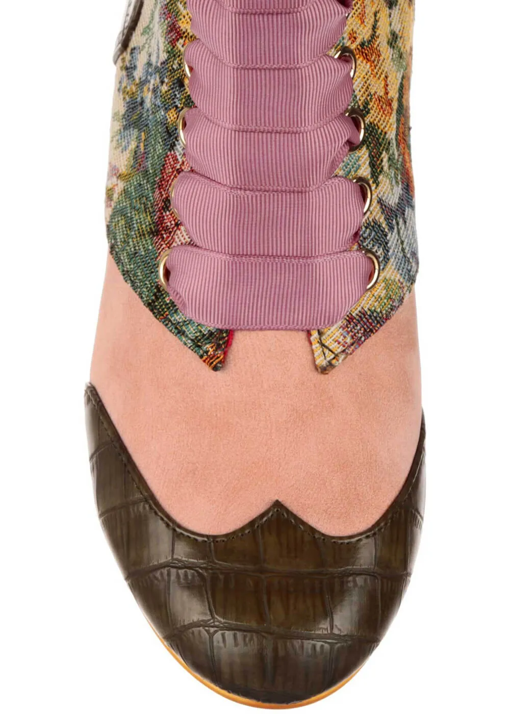 Irregular Choice Bed of Roses Lost Lover 40's Boots Green