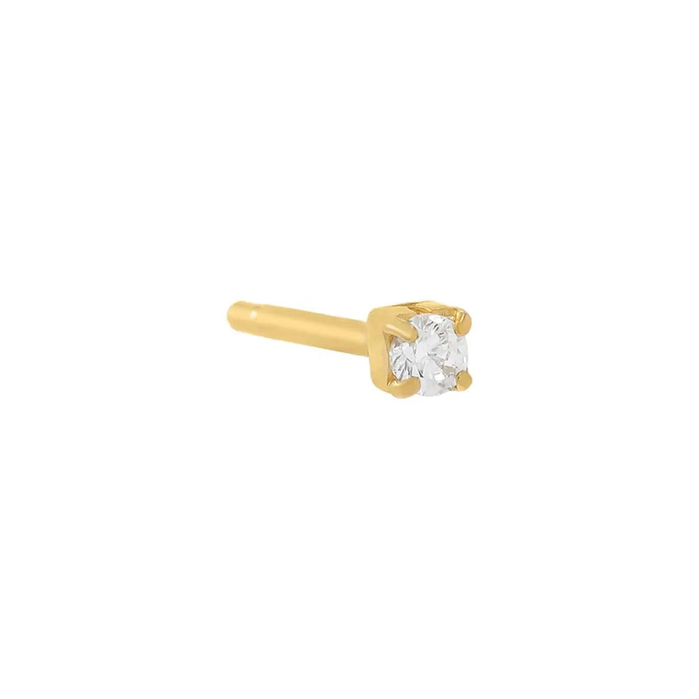 Itty Bitty Solitaire CZ Stud Earring
