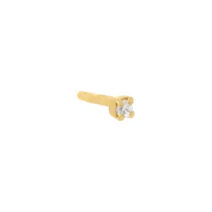 Itty Bitty Solitaire CZ Stud Earring