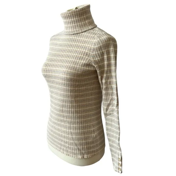 J MCLAUGHLIN ARLETTE TURTLENECK SWEATER S CLASSIC MODAL ELEVATED BASIC O…
