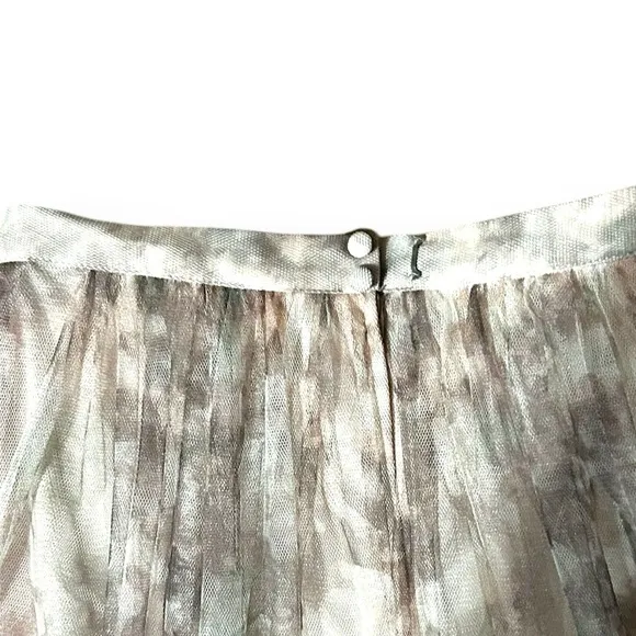 Jenny Yoo BHDLN Arabella Blush Multi Printed Tulle Floral Maxi Skirt Size 4