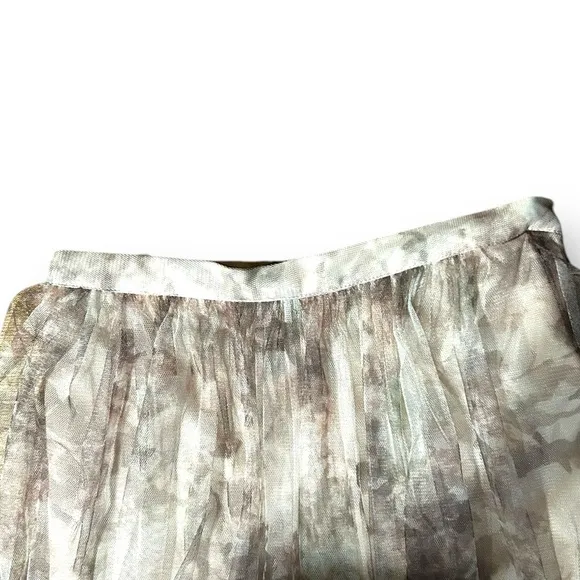 Jenny Yoo BHDLN Arabella Blush Multi Printed Tulle Floral Maxi Skirt Size 4