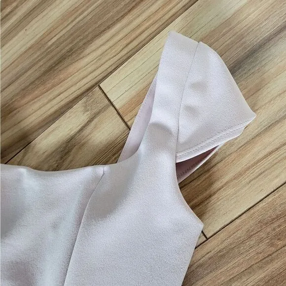 Katie May Georgia Crepe Cap Sleeve Knotted Back Gown in Light Ballet Pink Nude