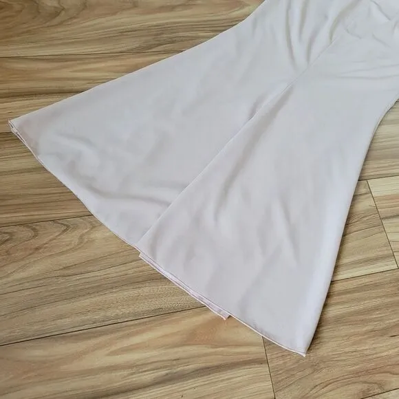 Katie May Georgia Crepe Cap Sleeve Knotted Back Gown in Light Ballet Pink Nude