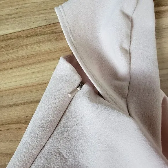 Katie May Georgia Crepe Cap Sleeve Knotted Back Gown in Light Ballet Pink Nude