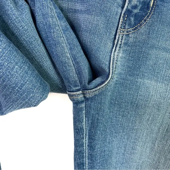 L'Agence Camilla High Rise Cropped Slim Jeans in Dover Wash Pockets Blue Size 25