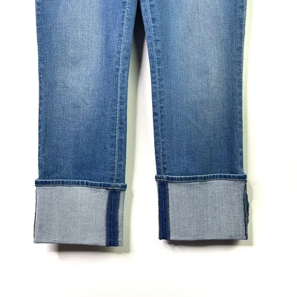 L'Agence Camilla High Rise Cropped Slim Jeans in Dover Wash Pockets Blue Size 25