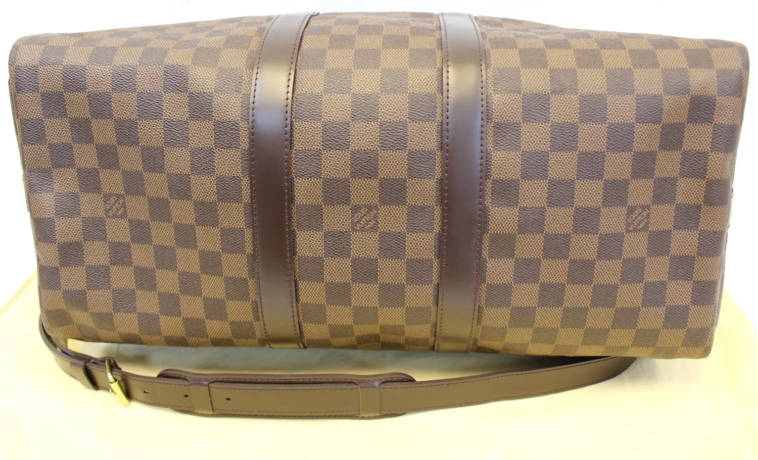 LOUIS VUITTON Keepall 45 Damier Ebene Bandouliere Travel Bag
