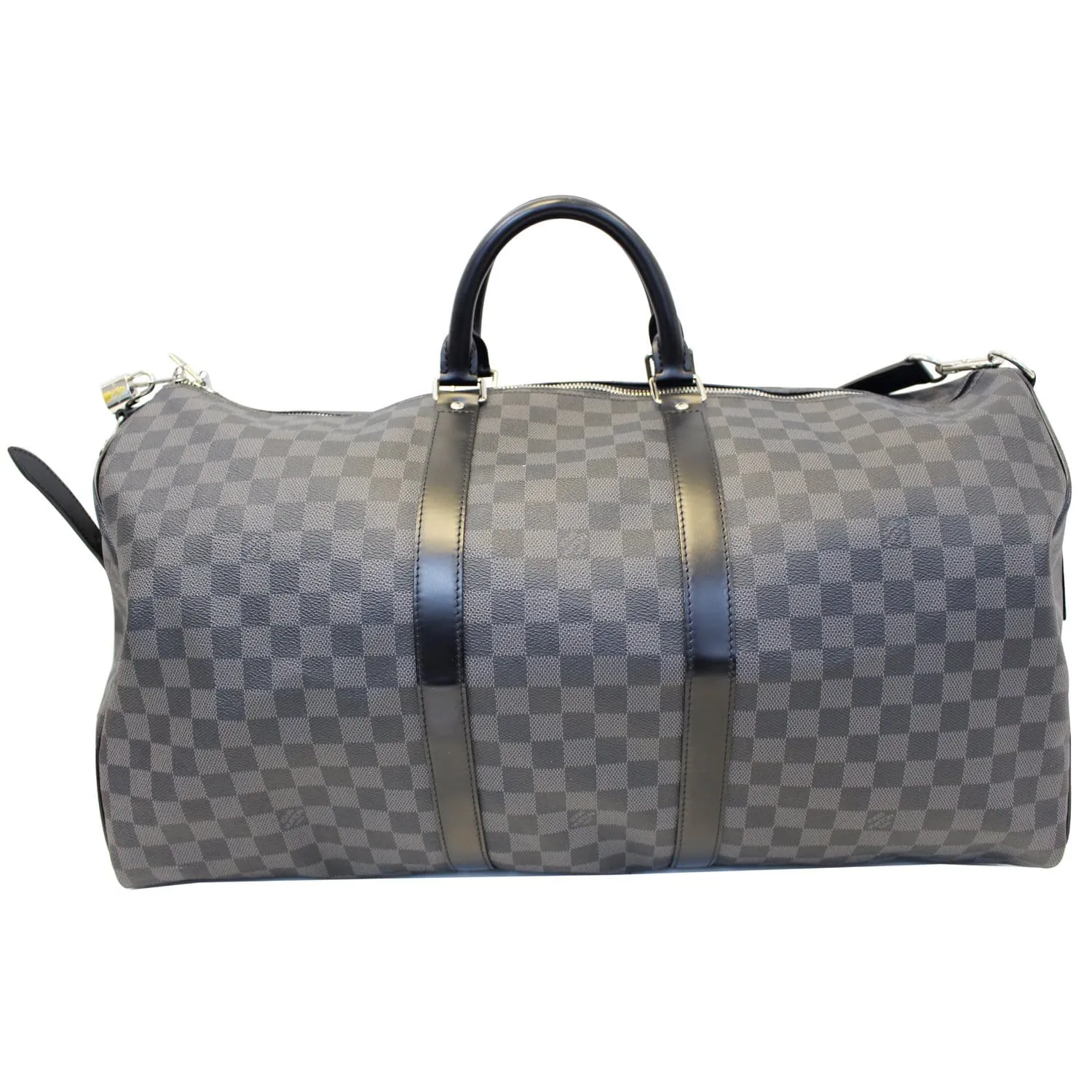 LOUIS VUITTON Keepall 55 Damier Graphite Bandouliere Travel Bag