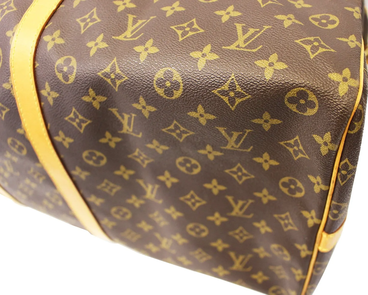 LOUIS VUITTON Monogram Canvas Keepall 60 Bandouliere Bag