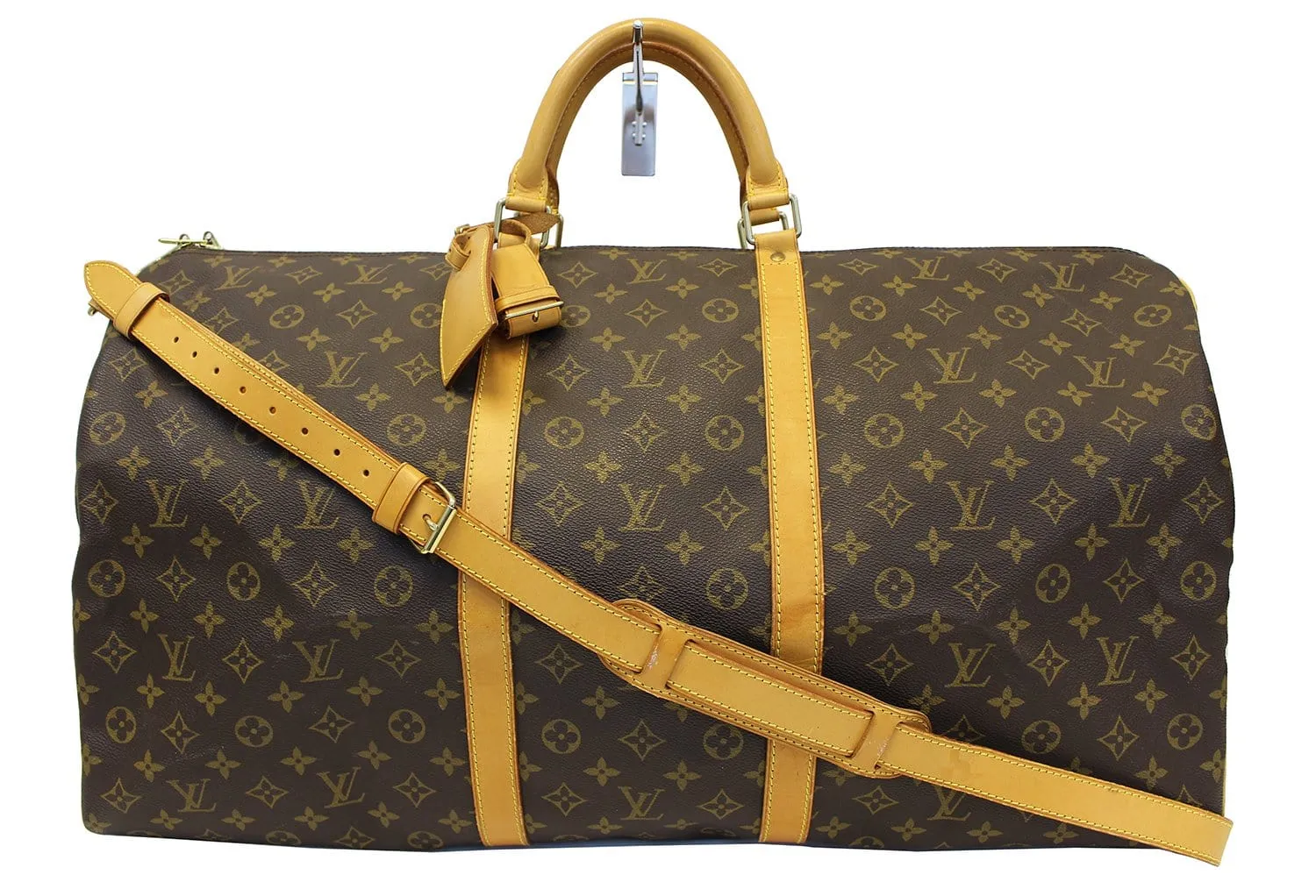 LOUIS VUITTON Monogram Canvas Keepall 60 Bandouliere Bag