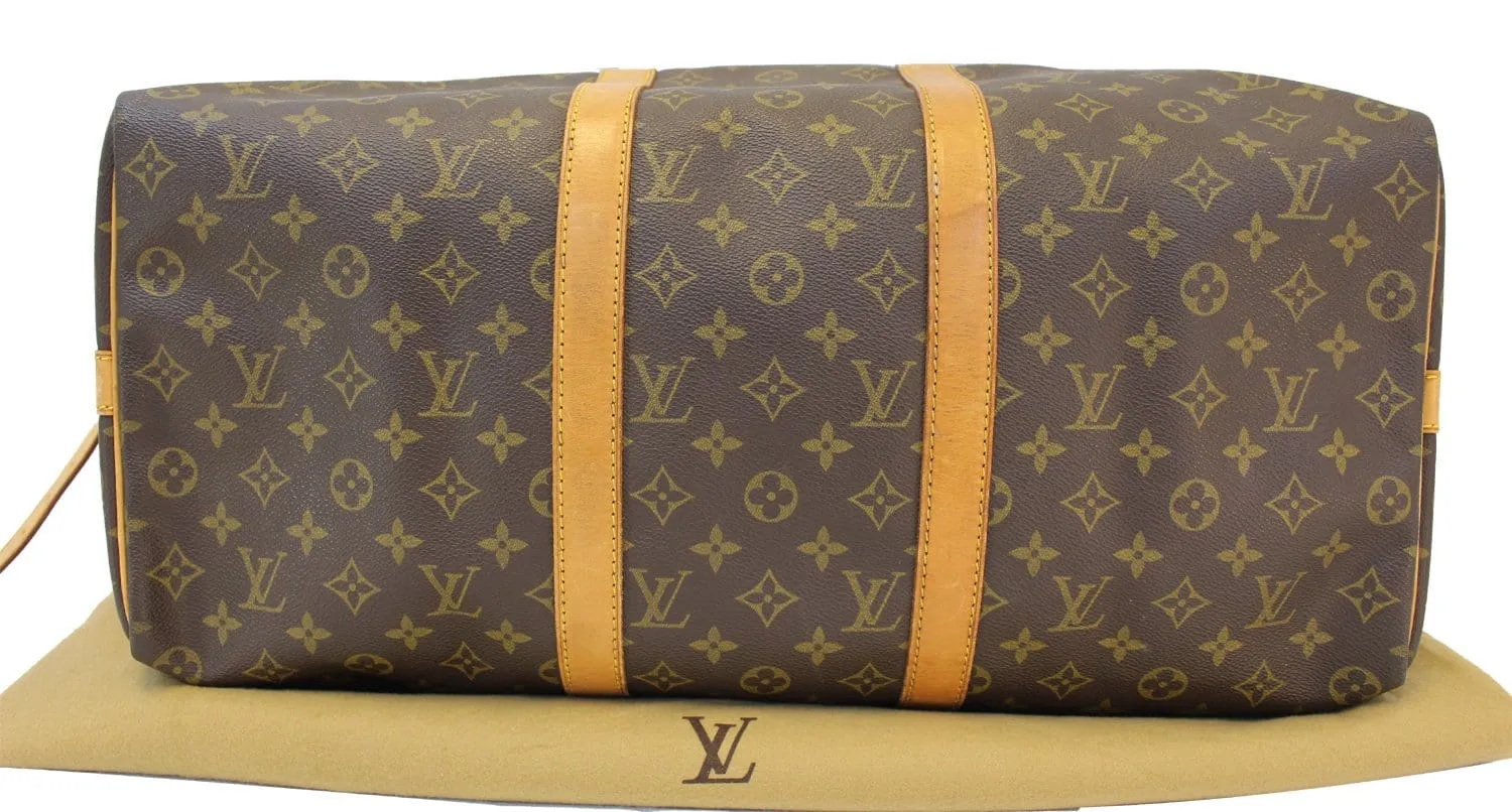 LOUIS VUITTON Monogram Keepall Bandouliere 50 Travel Bag