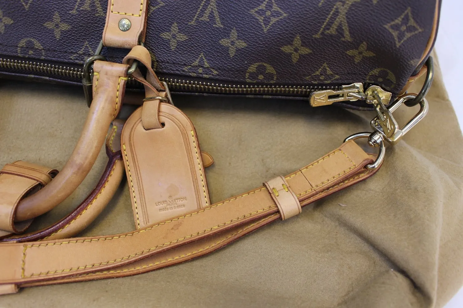 LOUIS VUITTON Monogram Keepall Bandouliere 50 Travel Bag