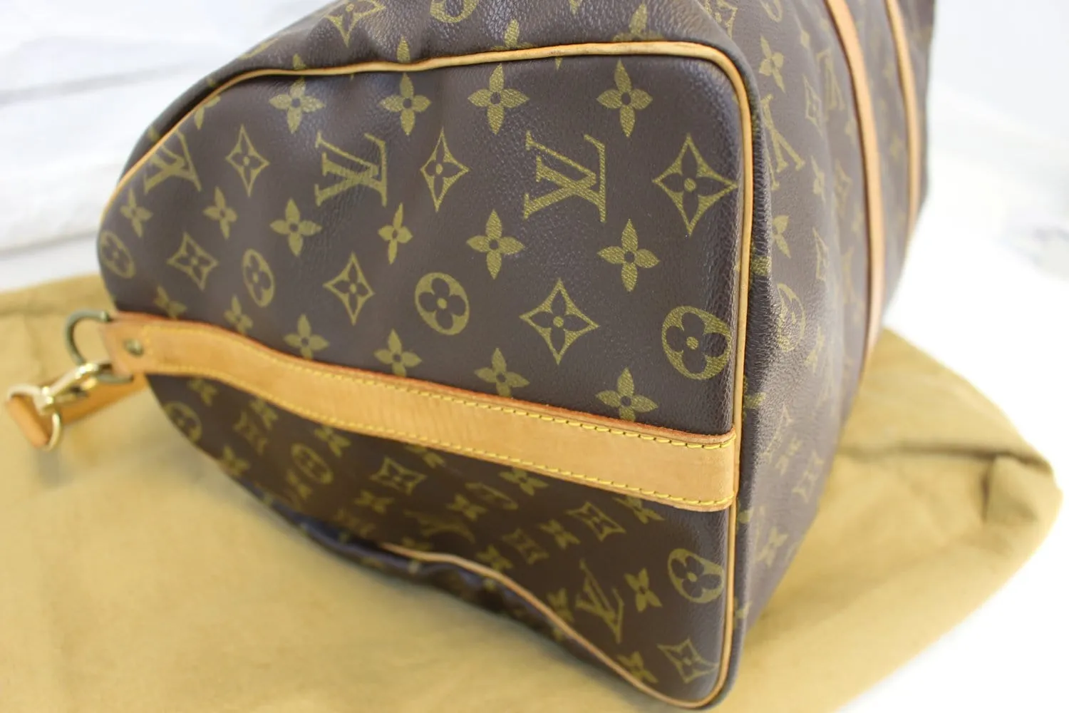 LOUIS VUITTON Monogram Keepall Bandouliere 50 Travel Bag