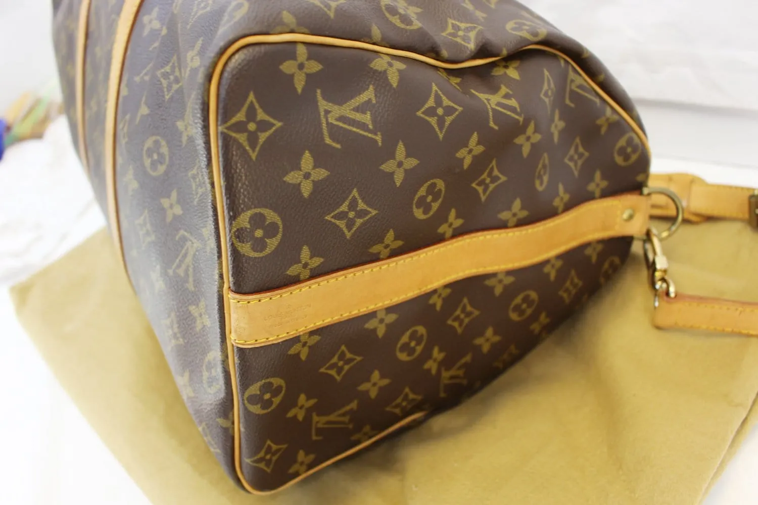 LOUIS VUITTON Monogram Keepall Bandouliere 50 Travel Bag