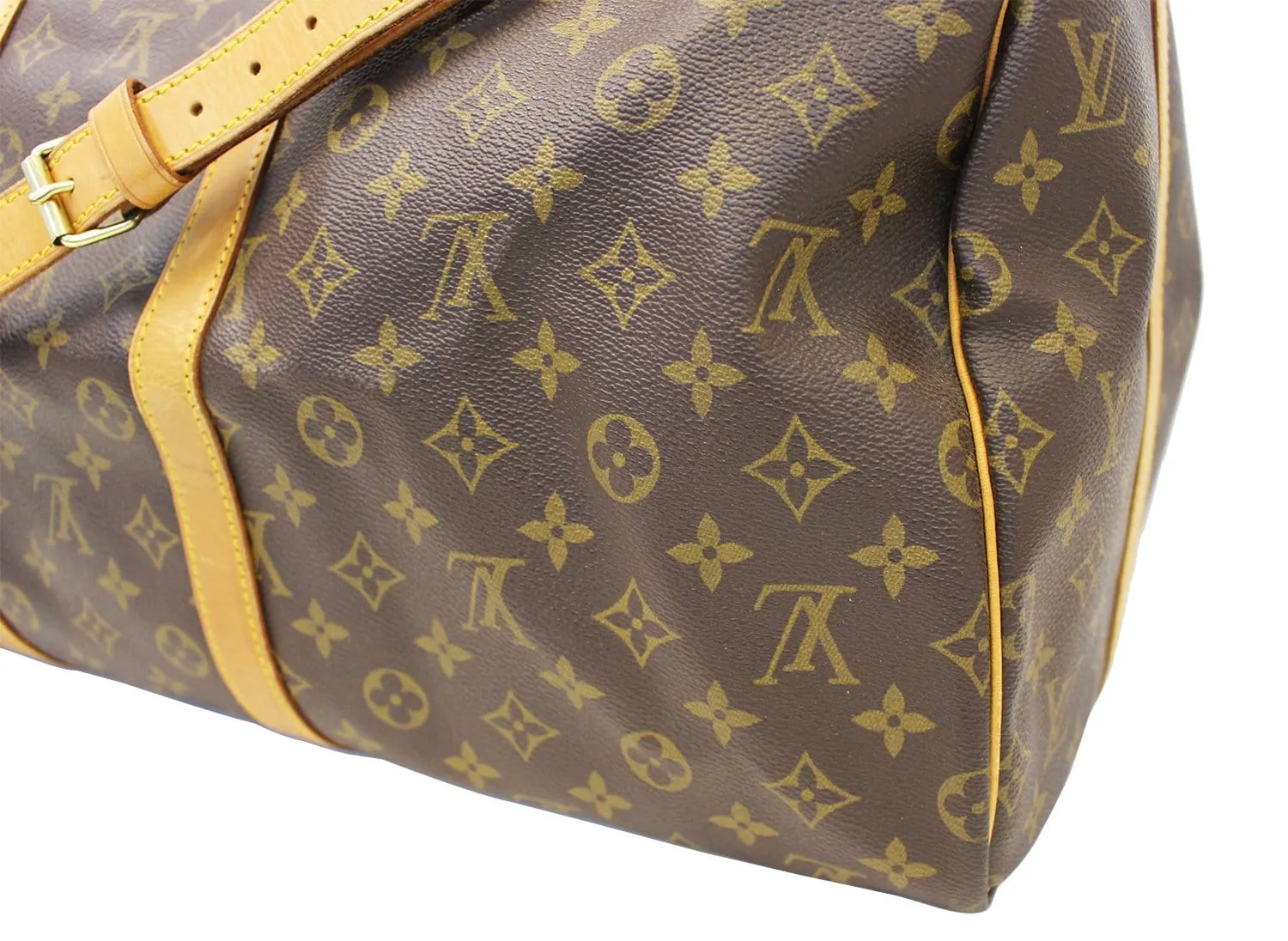 LOUIS VUITTON Monogram Keepall Bandouliere 55 Boston Bag