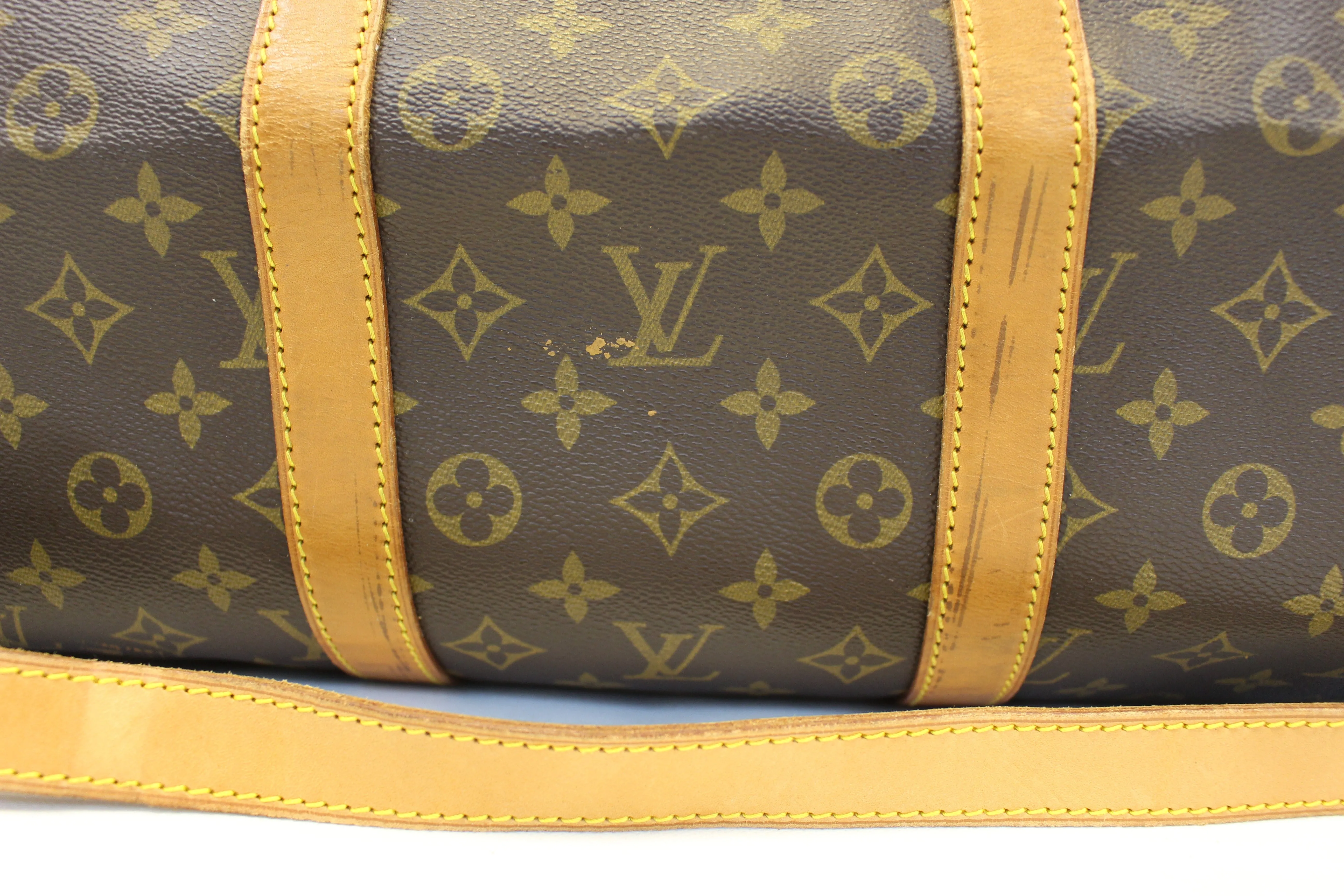 LOUIS VUITTON Monogram Keepall Bandouliere 55 Boston Bag