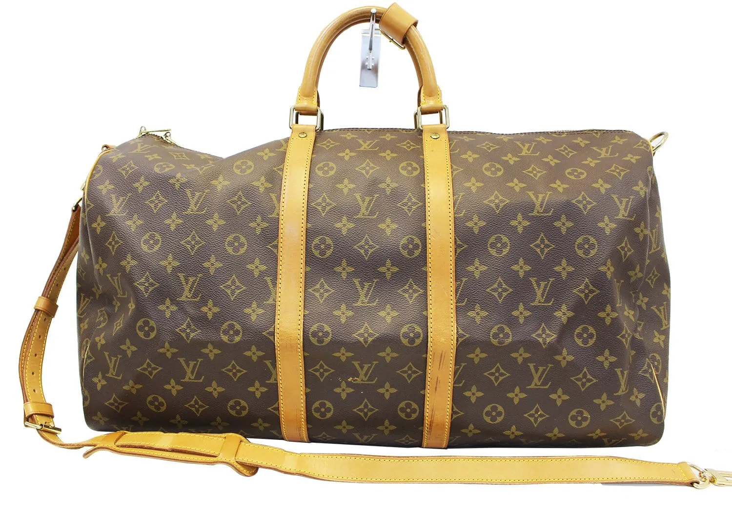 LOUIS VUITTON Monogram Keepall Bandouliere 55 Boston Bag