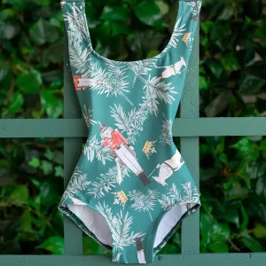 LuckyLeo Glide Emerald Battle Scene Leotard