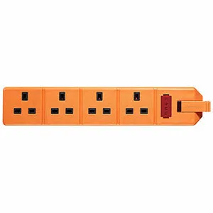 Masterplug EXS1342O 4 Socket 2m 13A Heavy Duty Extension Lead Orange