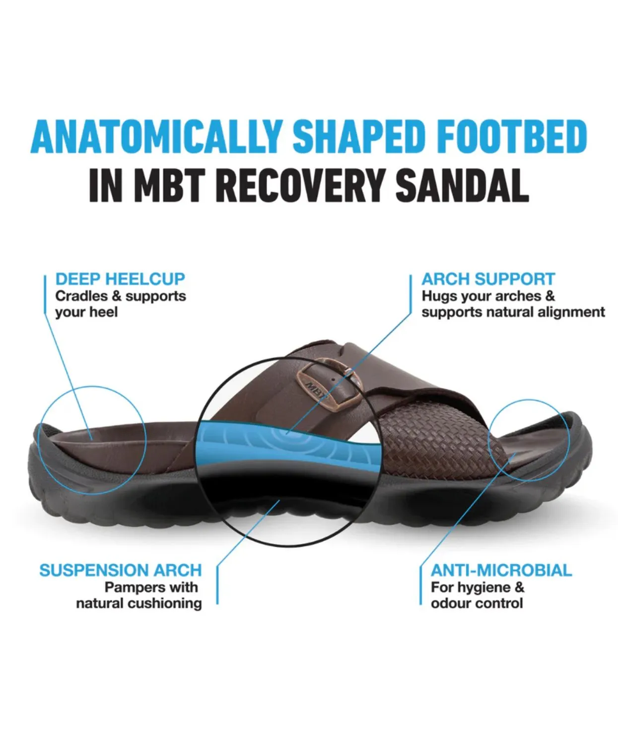 MBT Riku Brown Womens Recovery Slides